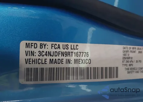 2024 Jeep Compass Latitude Lux Fwd z USA, uszkodzony, nr VIN 3C4NJDFN9RT167776